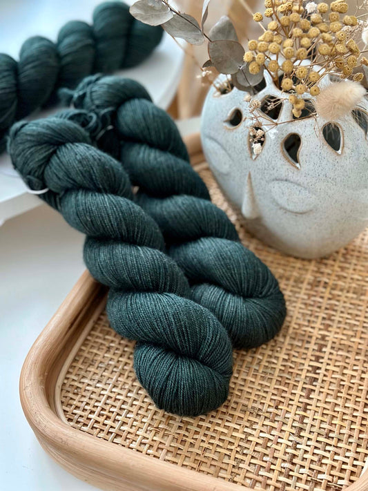 BFL Silky Sock Yarn - Another Dark Forest