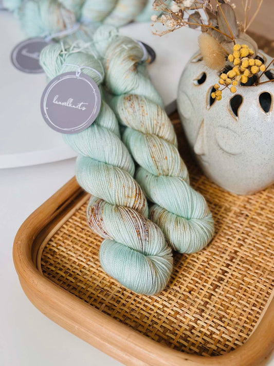 BFL Silky Sock Yarn - Dirty Mint