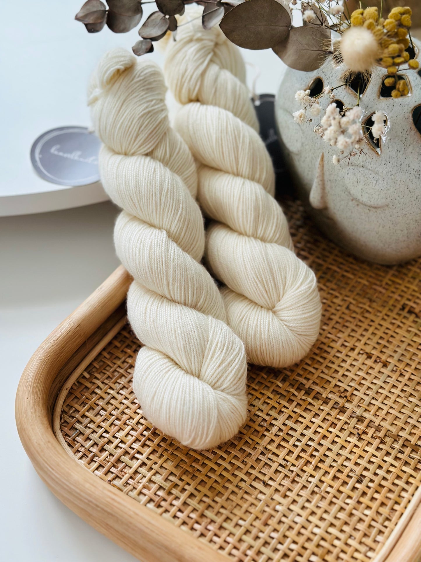 BFL Silky Sock Yarn - Naturelle