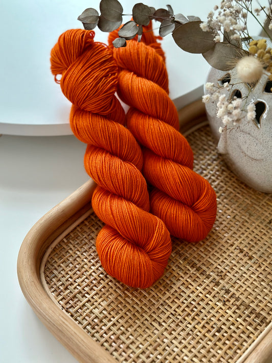 BFL Silky Sock Yarn - Pumpkin Party