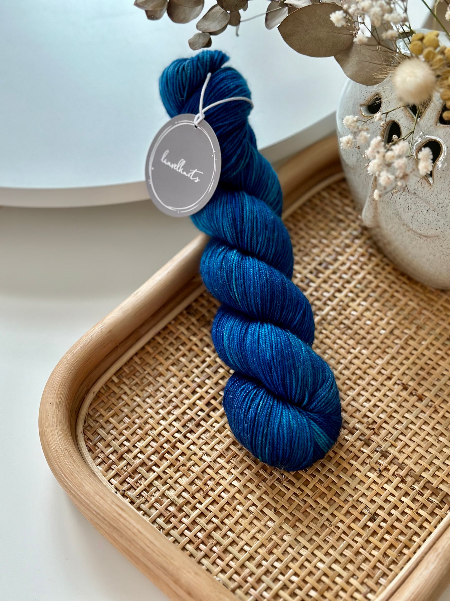 BFL Silky Sock Yarn - Sunday Blues