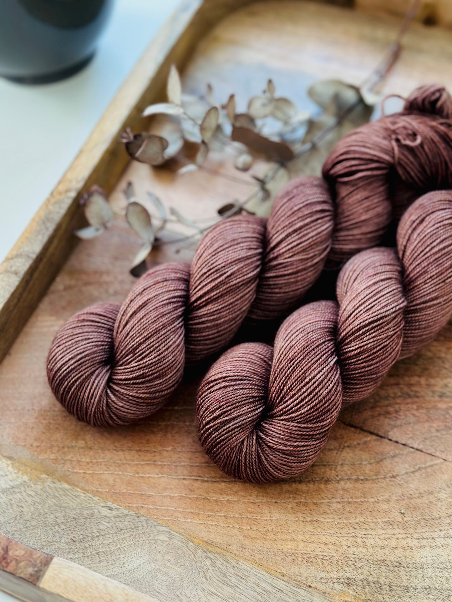 BFL Silky Sock Yarn - Dark Pebble