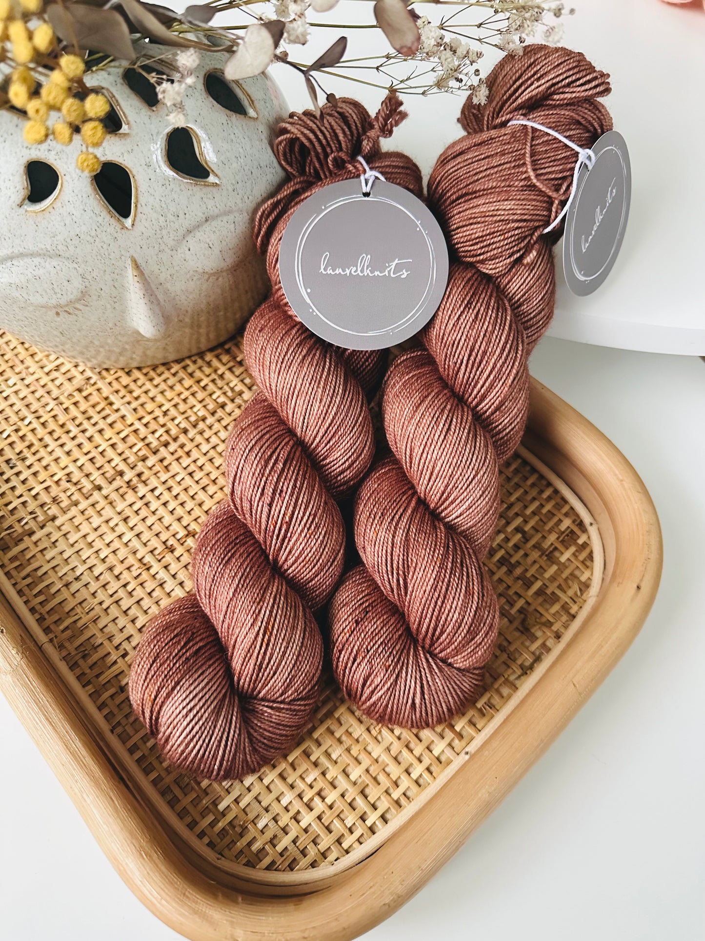 BFL Silky Sock Yarn - Spicy Mocha